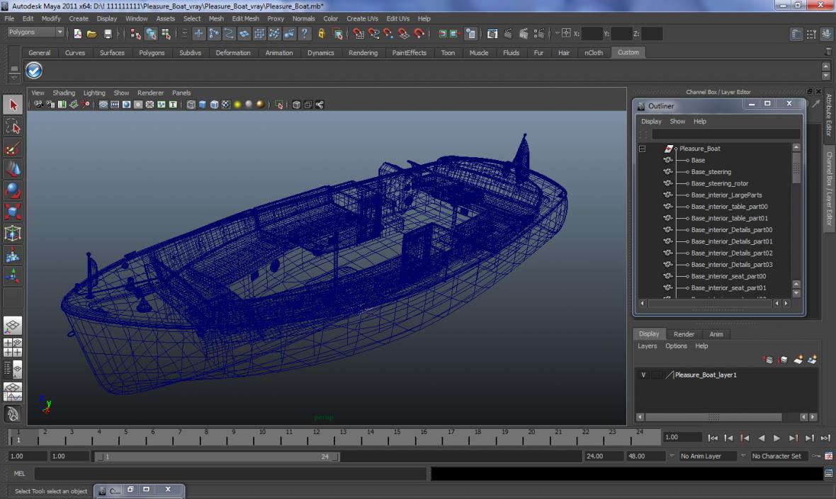 3D Pleasure Boat model