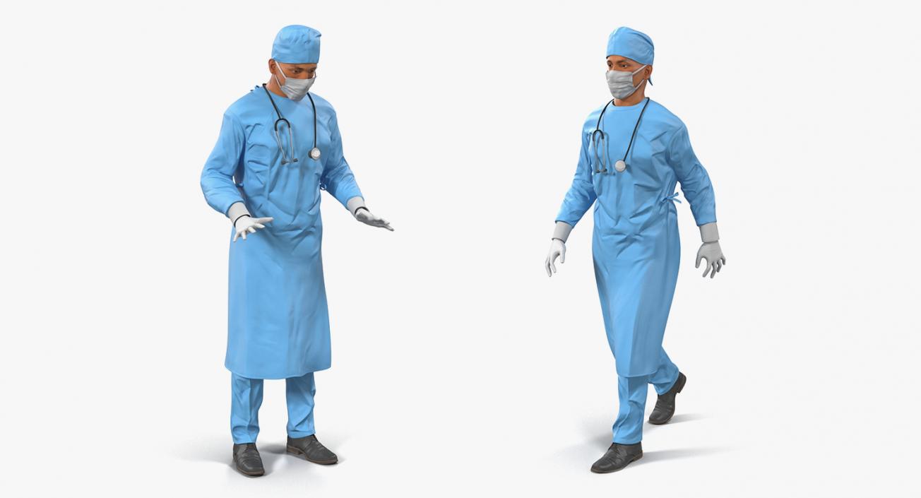 Rigged Doctors Collection 4 3D