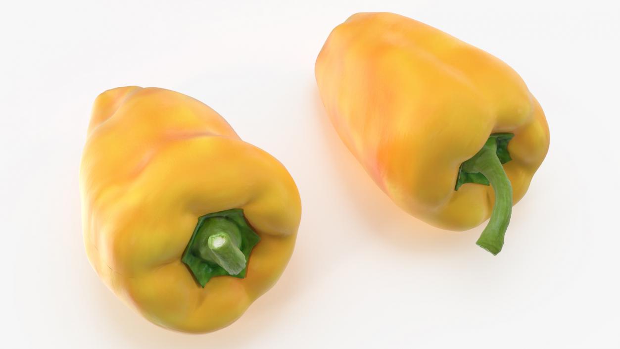 Sweet Long Pepper Yellow 3D model