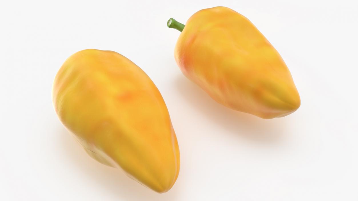 Sweet Long Pepper Yellow 3D model