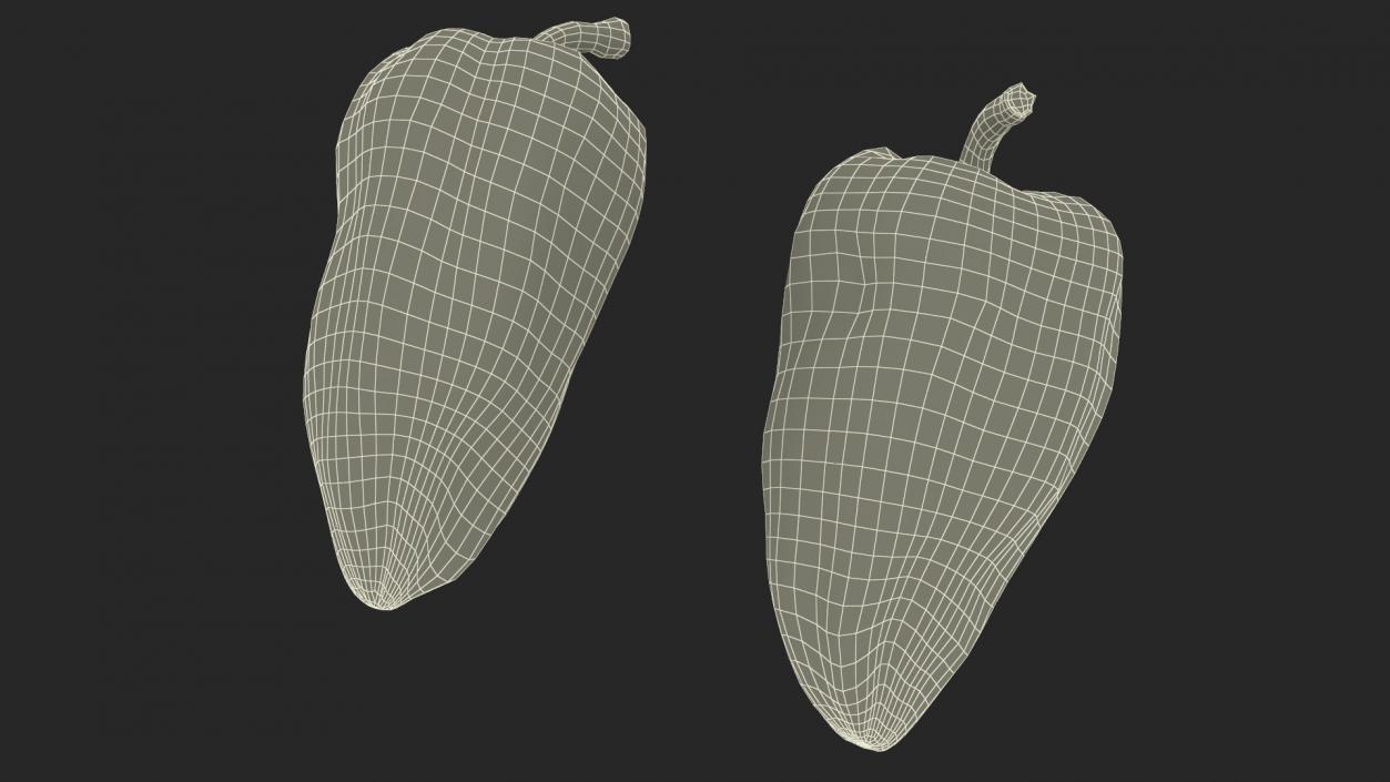 Sweet Long Pepper Yellow 3D model