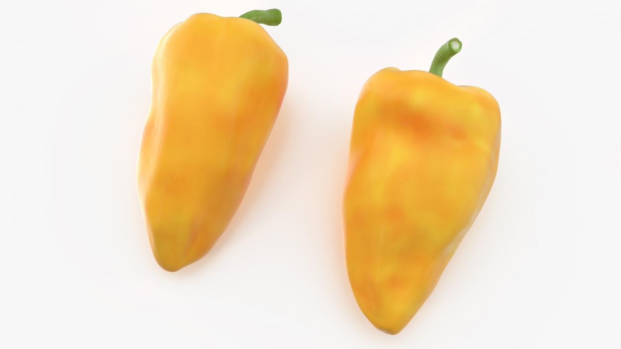 Sweet Long Pepper Yellow 3D model