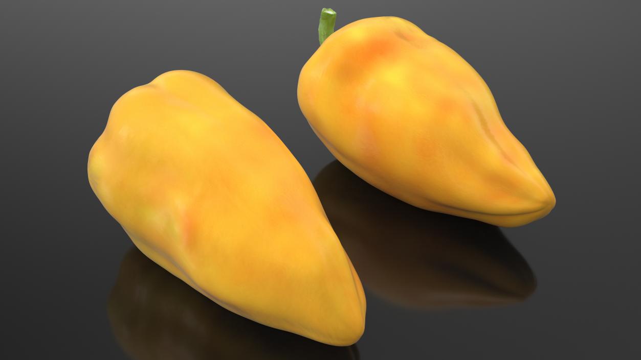 Sweet Long Pepper Yellow 3D model