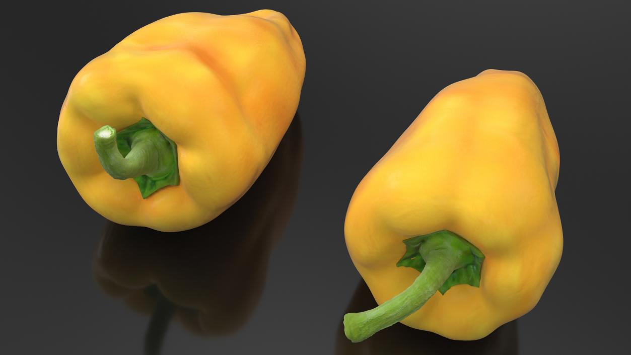 Sweet Long Pepper Yellow 3D model