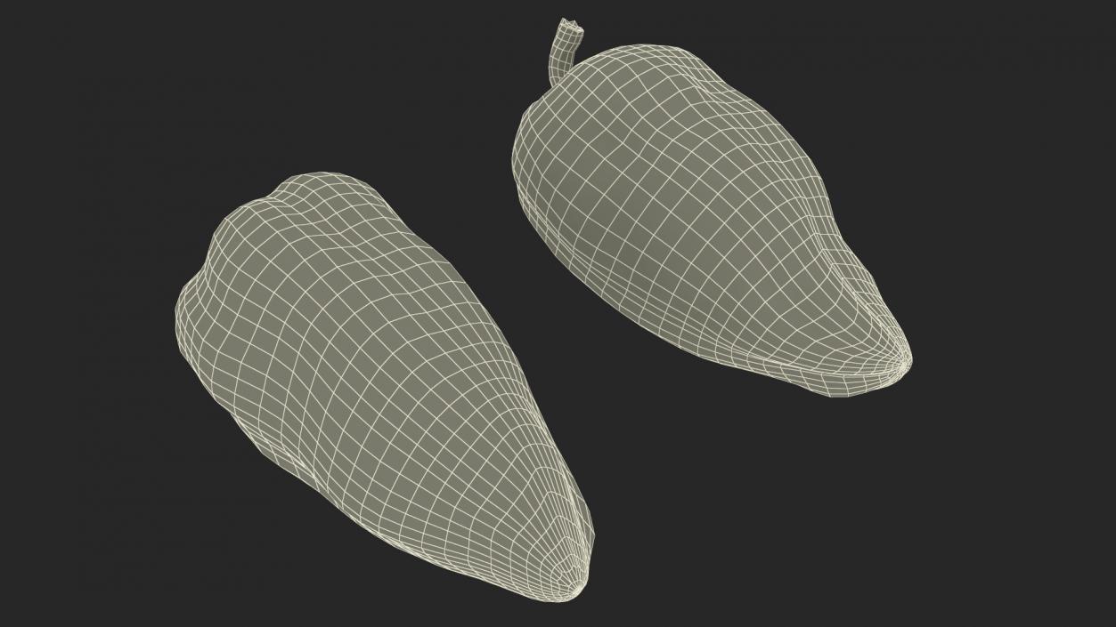 Sweet Long Pepper Yellow 3D model