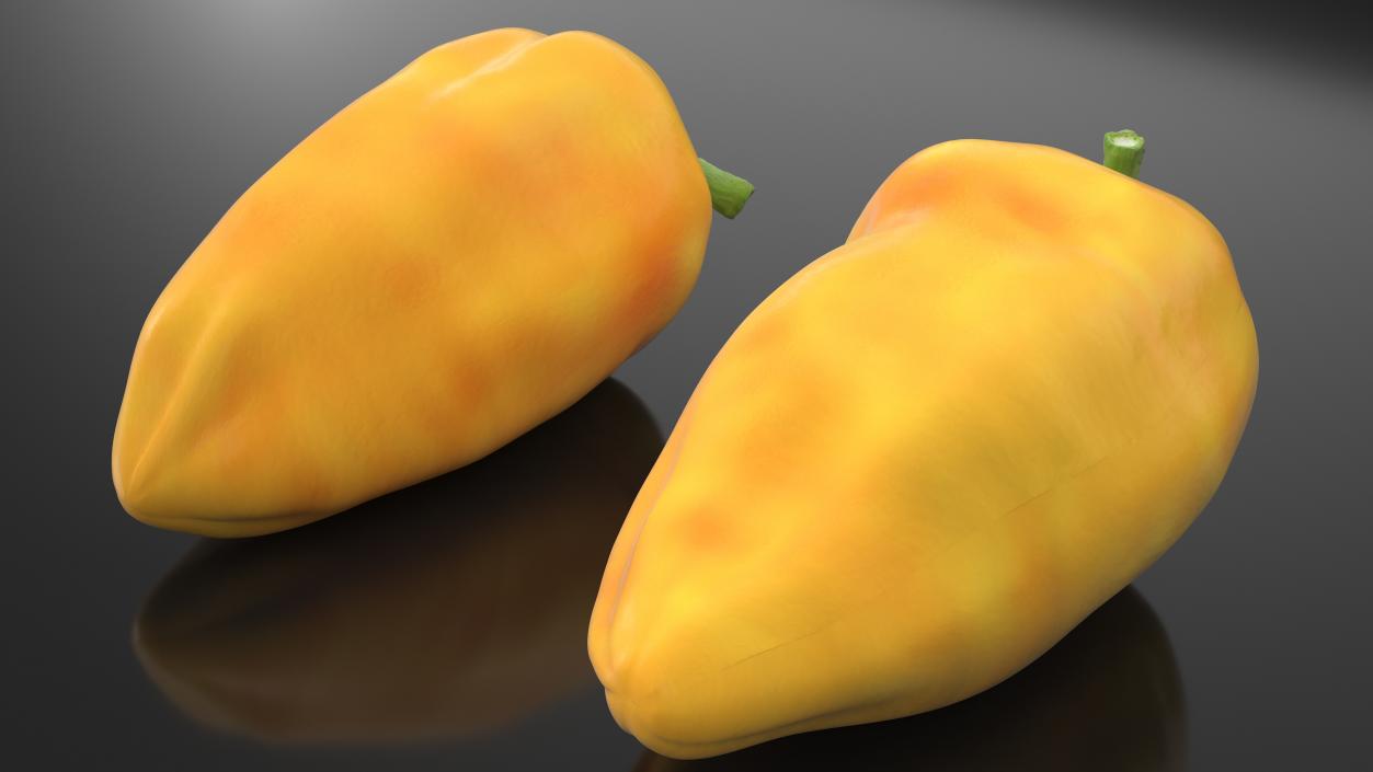 Sweet Long Pepper Yellow 3D model