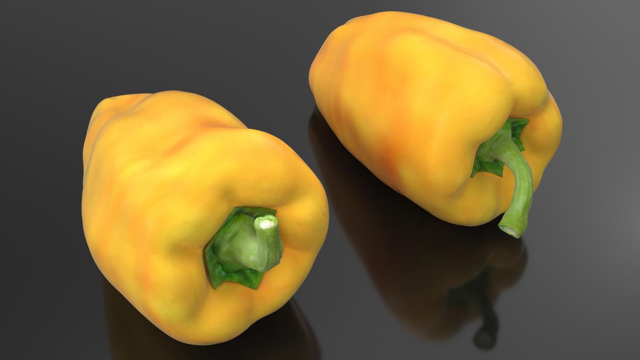 Sweet Long Pepper Yellow 3D model