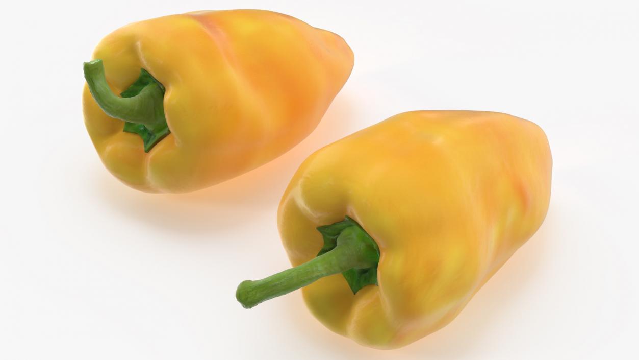 Sweet Long Pepper Yellow 3D model