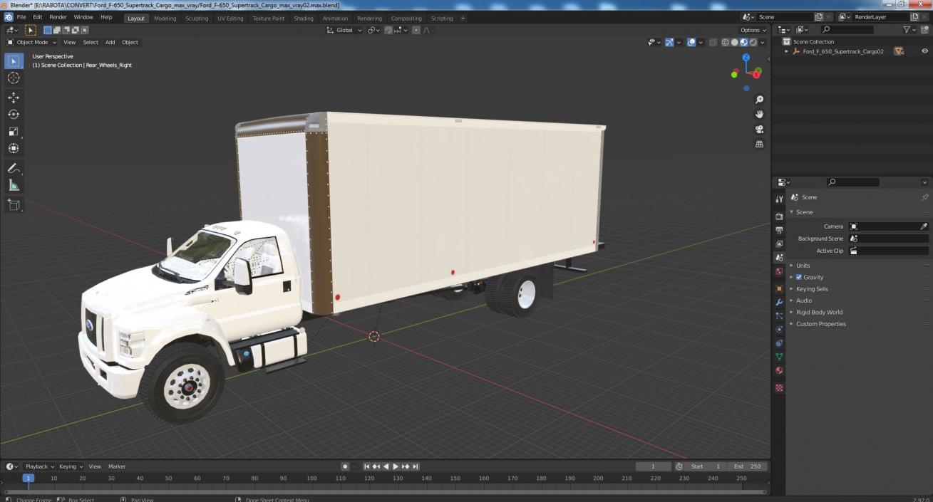 Ford F-650 Supertrack Cargo 3D