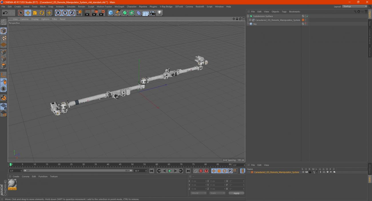 Canadarm2 ISS Remote Manipulator System 3D model