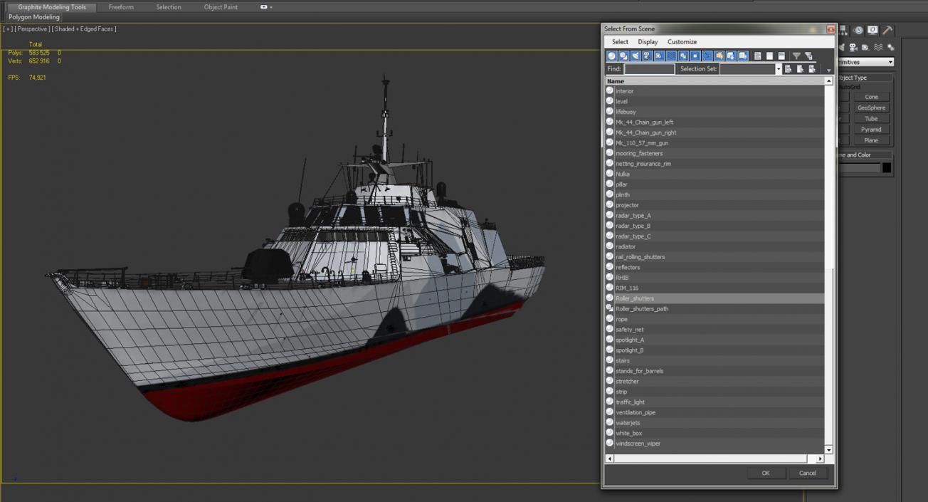 3D LCS-1 USS Freedom Littoral Combat Lead Ship model