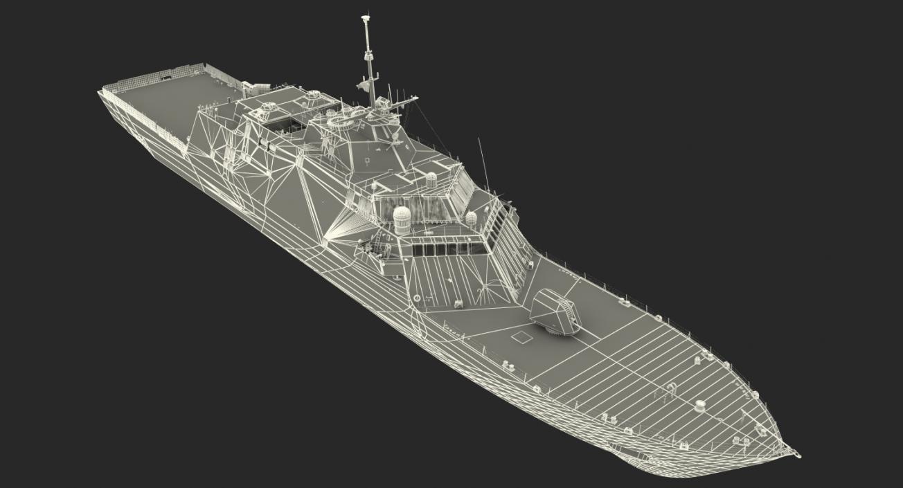 3D LCS-1 USS Freedom Littoral Combat Lead Ship model