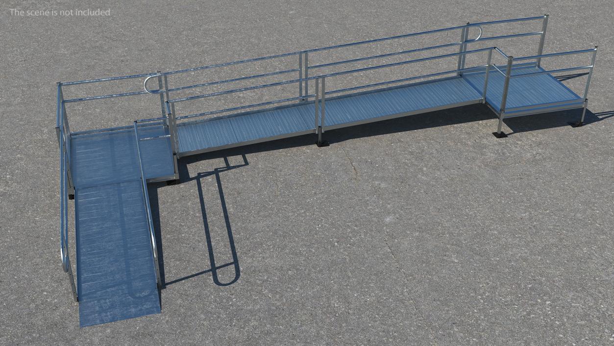 3D Aluminum Modular Wheelchair Ramp Set