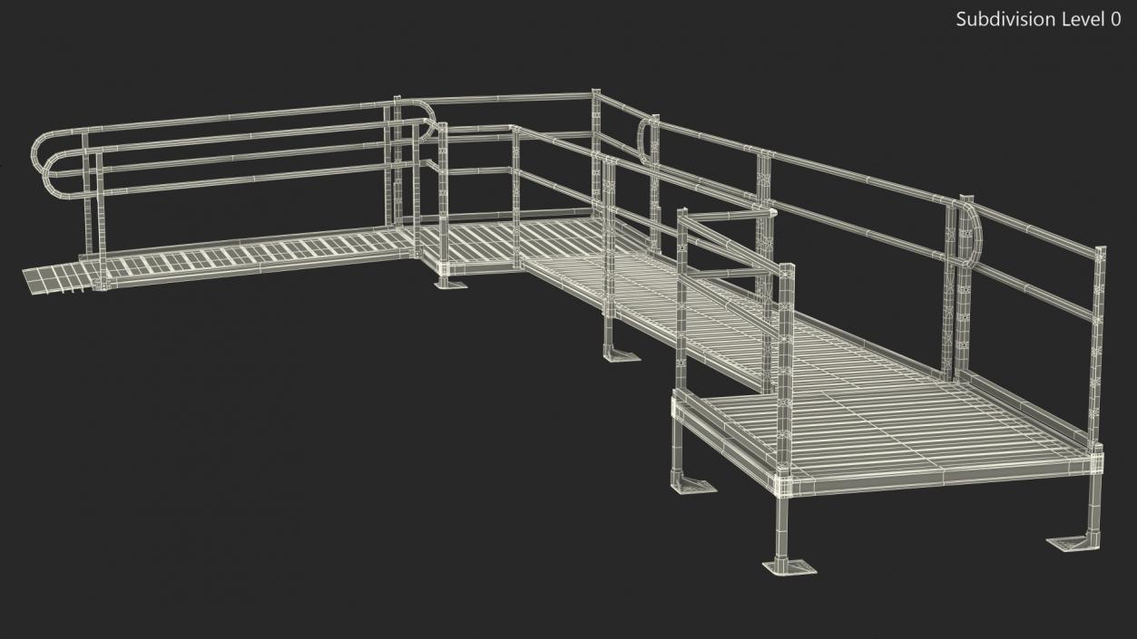 3D Aluminum Modular Wheelchair Ramp Set