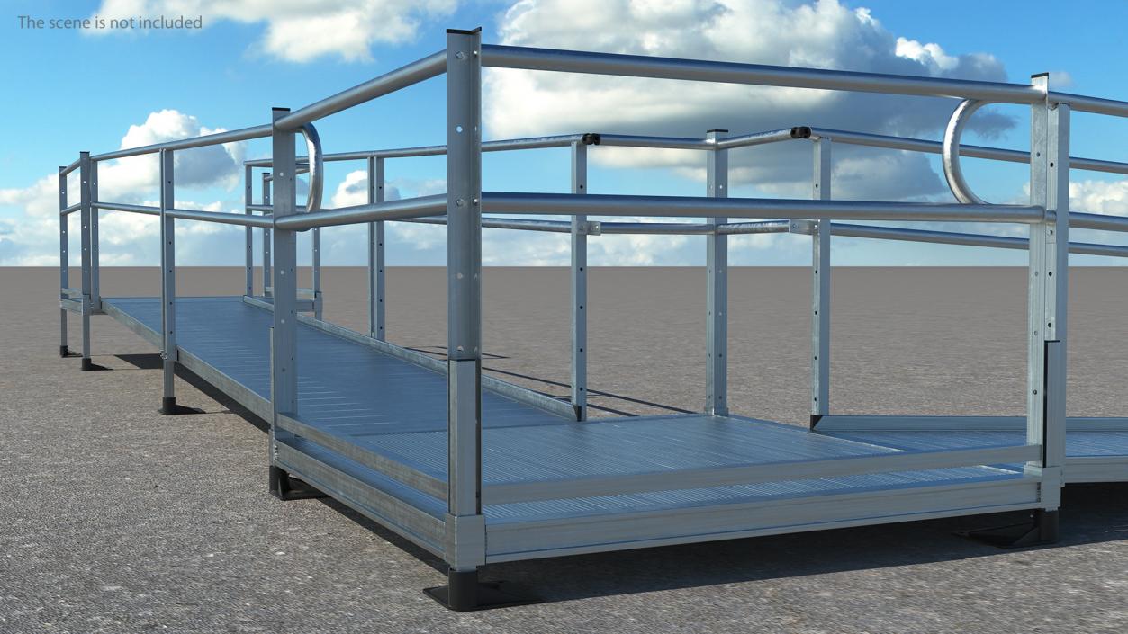 3D Aluminum Modular Wheelchair Ramp Set