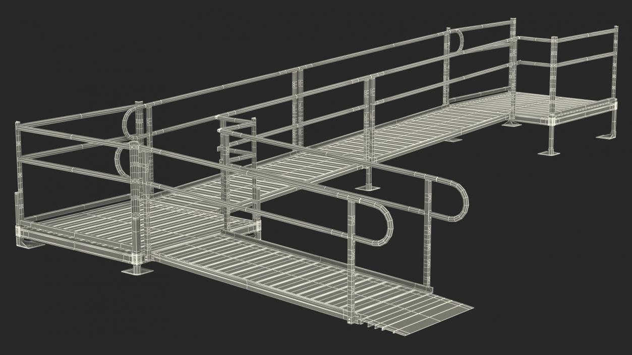 3D Aluminum Modular Wheelchair Ramp Set