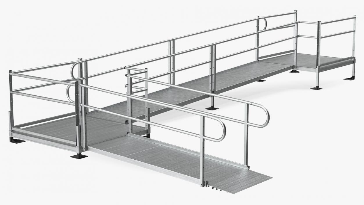 3D Aluminum Modular Wheelchair Ramp Set