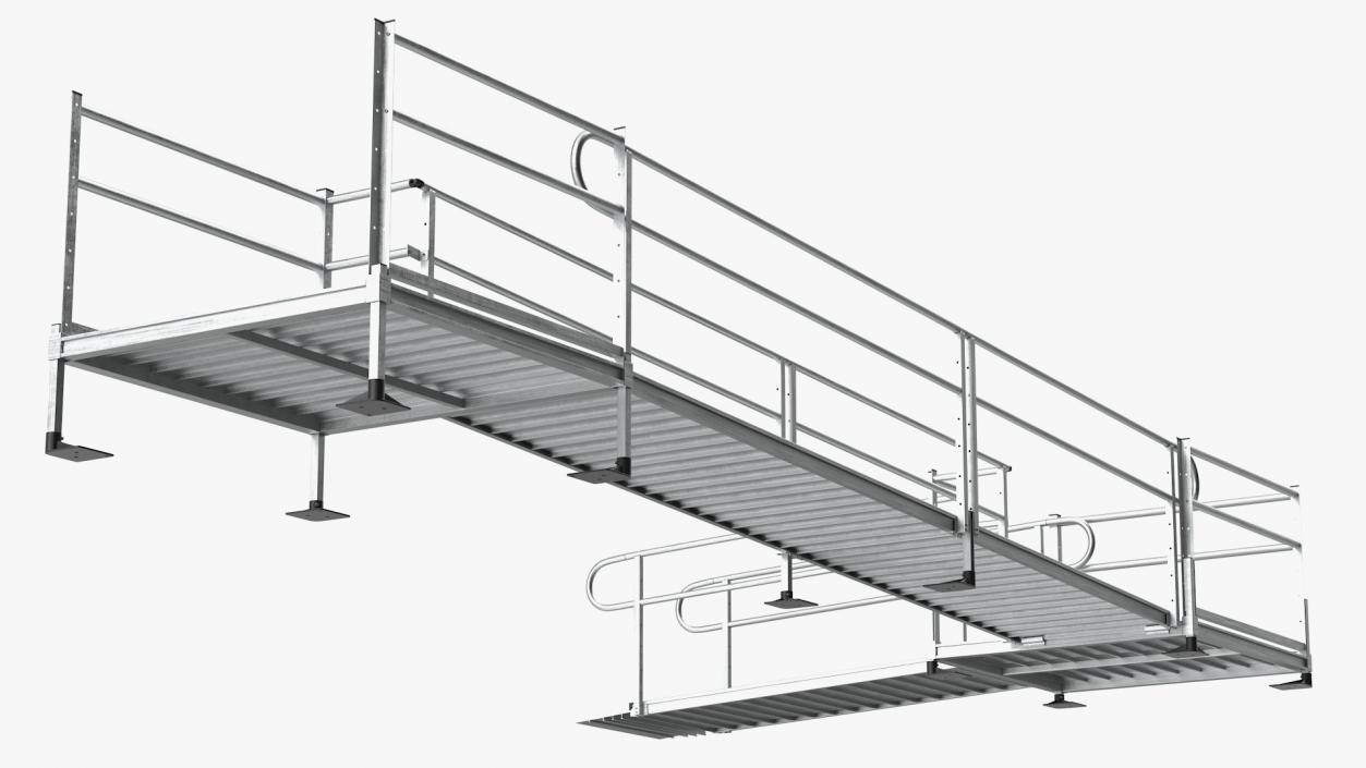 3D Aluminum Modular Wheelchair Ramp Set