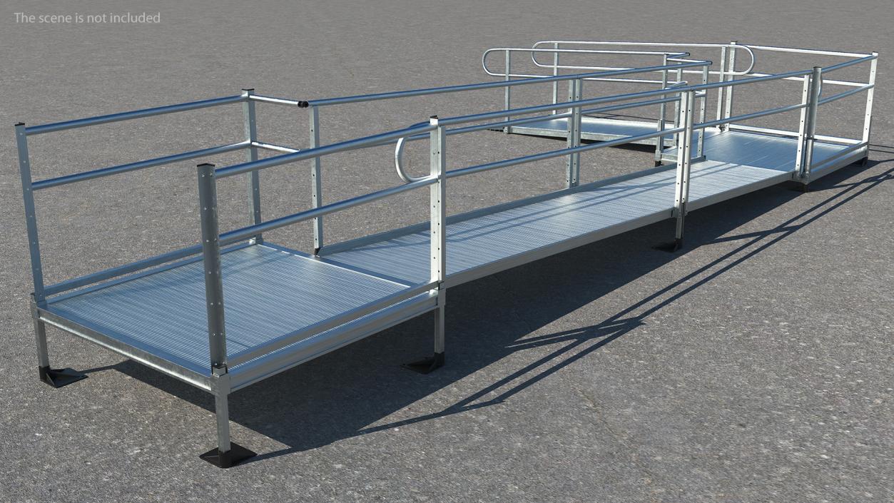 3D Aluminum Modular Wheelchair Ramp Set