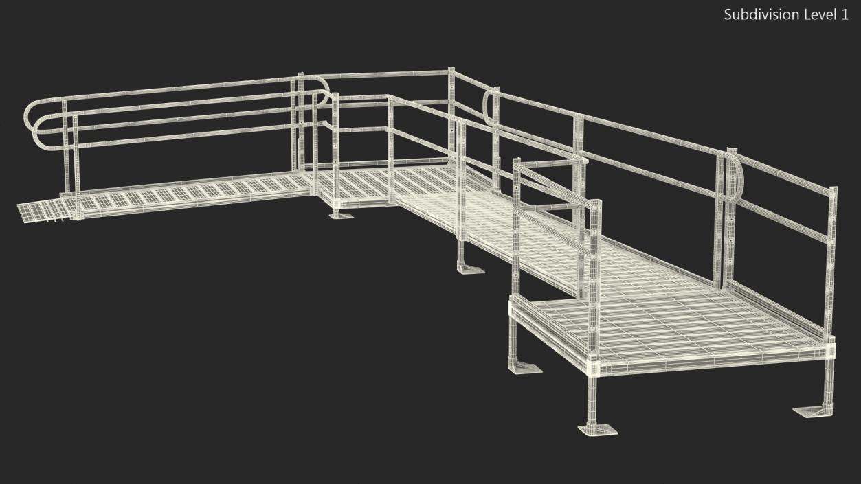 3D Aluminum Modular Wheelchair Ramp Set