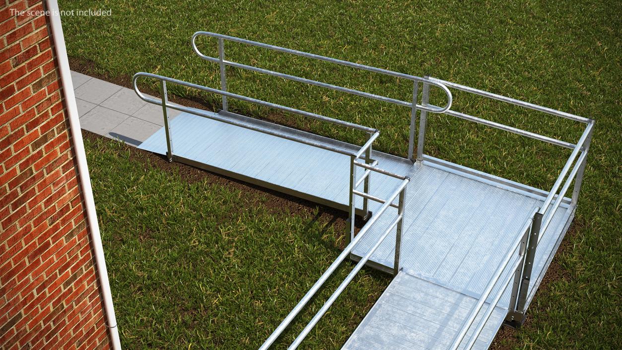 3D Aluminum Modular Wheelchair Ramp Set