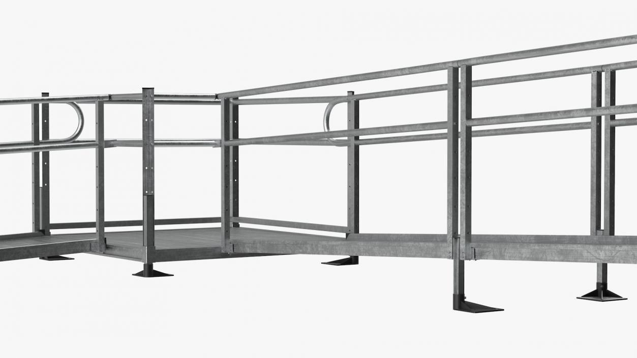 3D Aluminum Modular Wheelchair Ramp Set