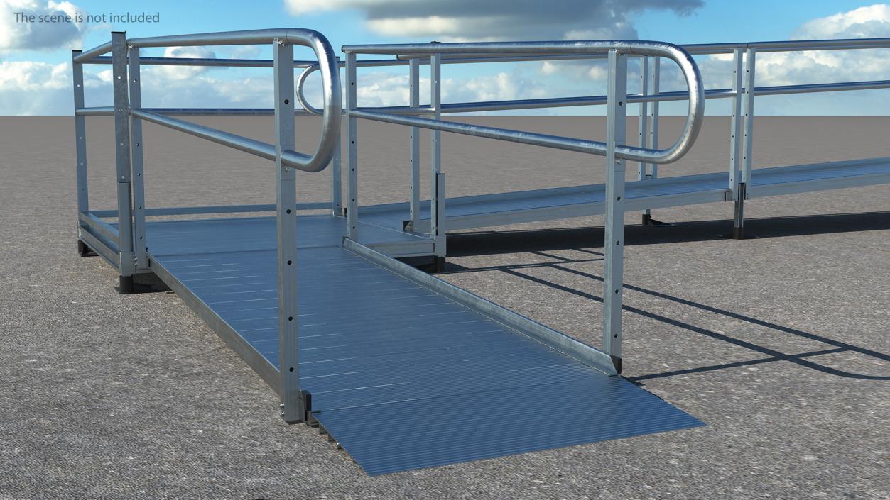 3D Aluminum Modular Wheelchair Ramp Set