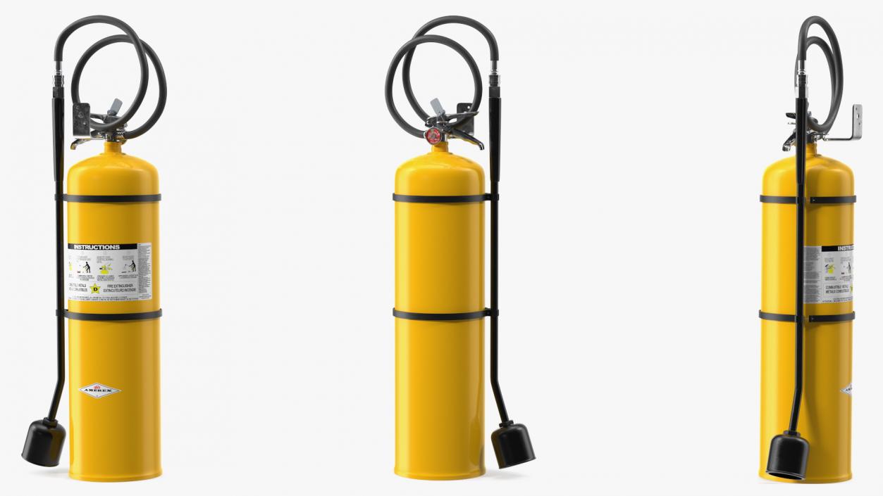 Amerex 12Kg Class D Copper Fire Extinguisher 3D model