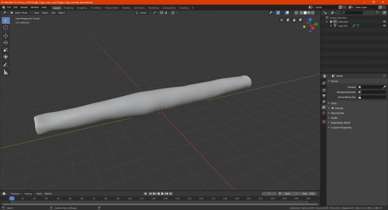 Single Cigar 3D