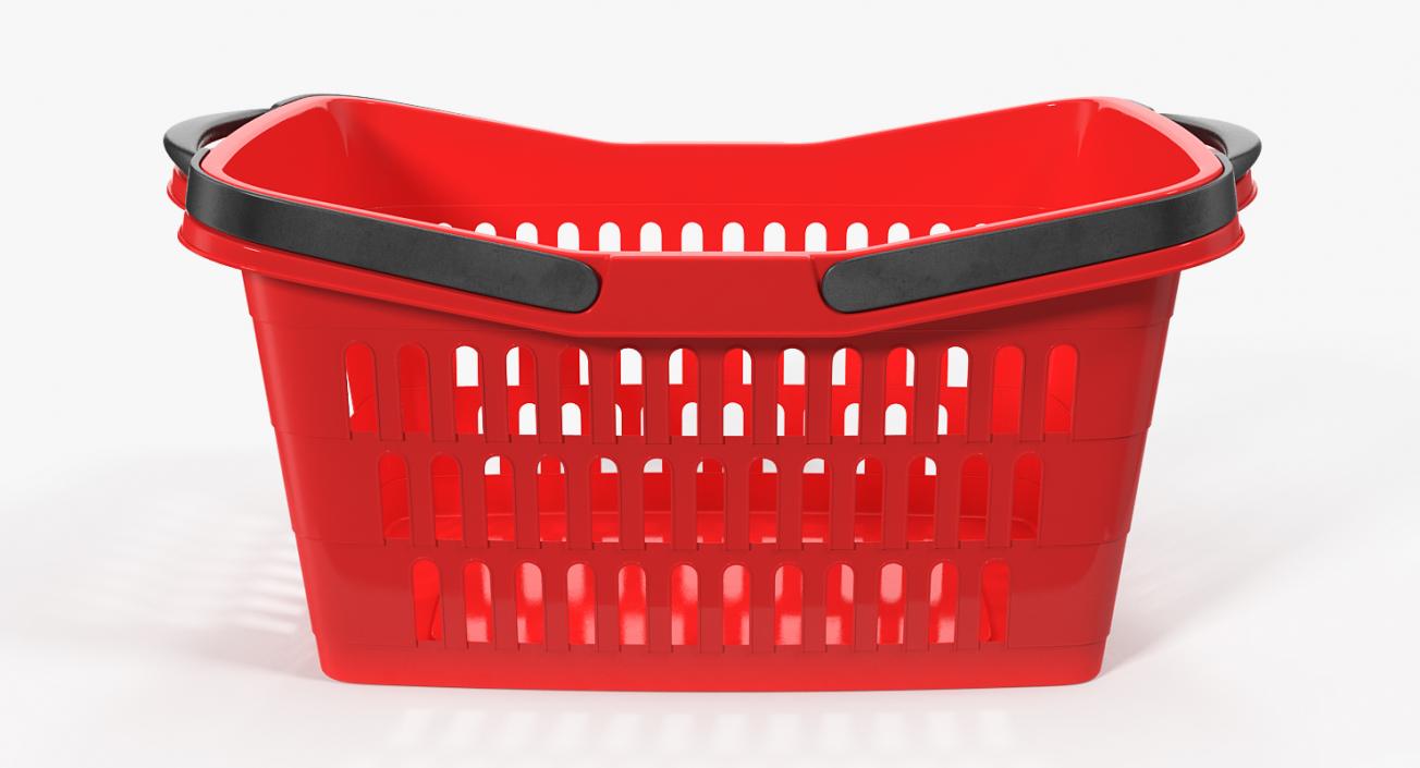 Plastic Shopping Basket with Plastic Handles 3D model