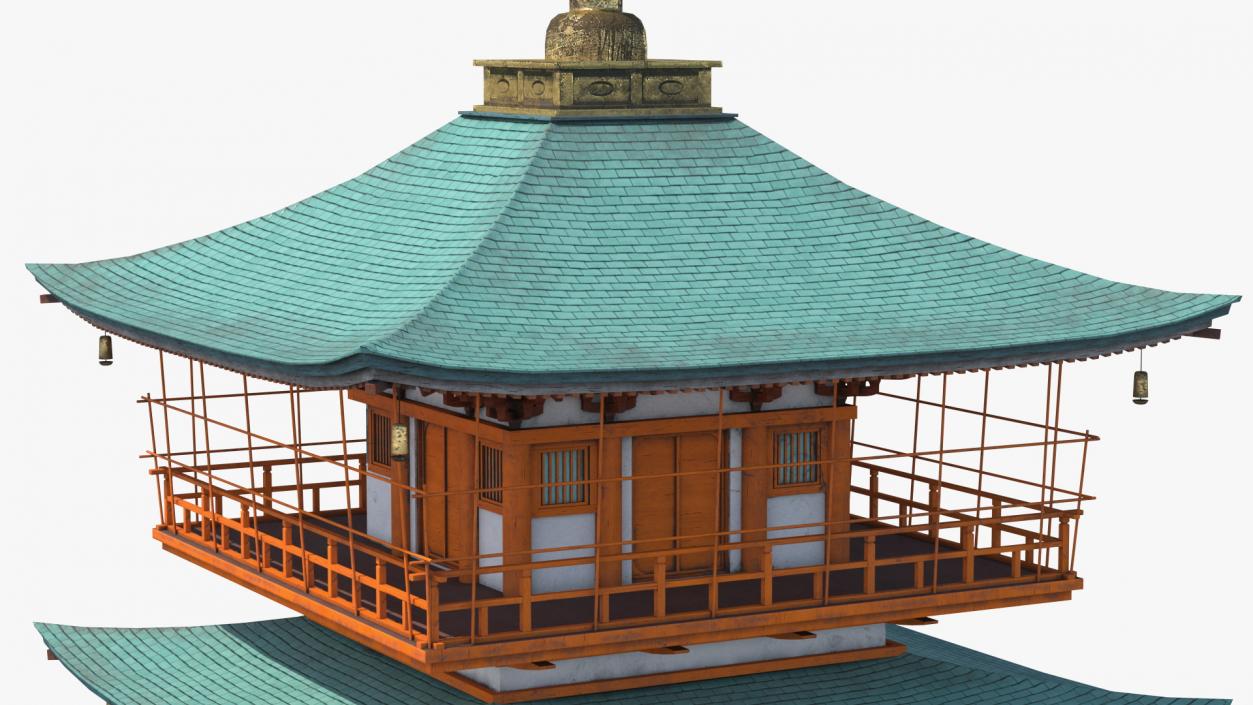 3D model Japanese Pagoda Roof