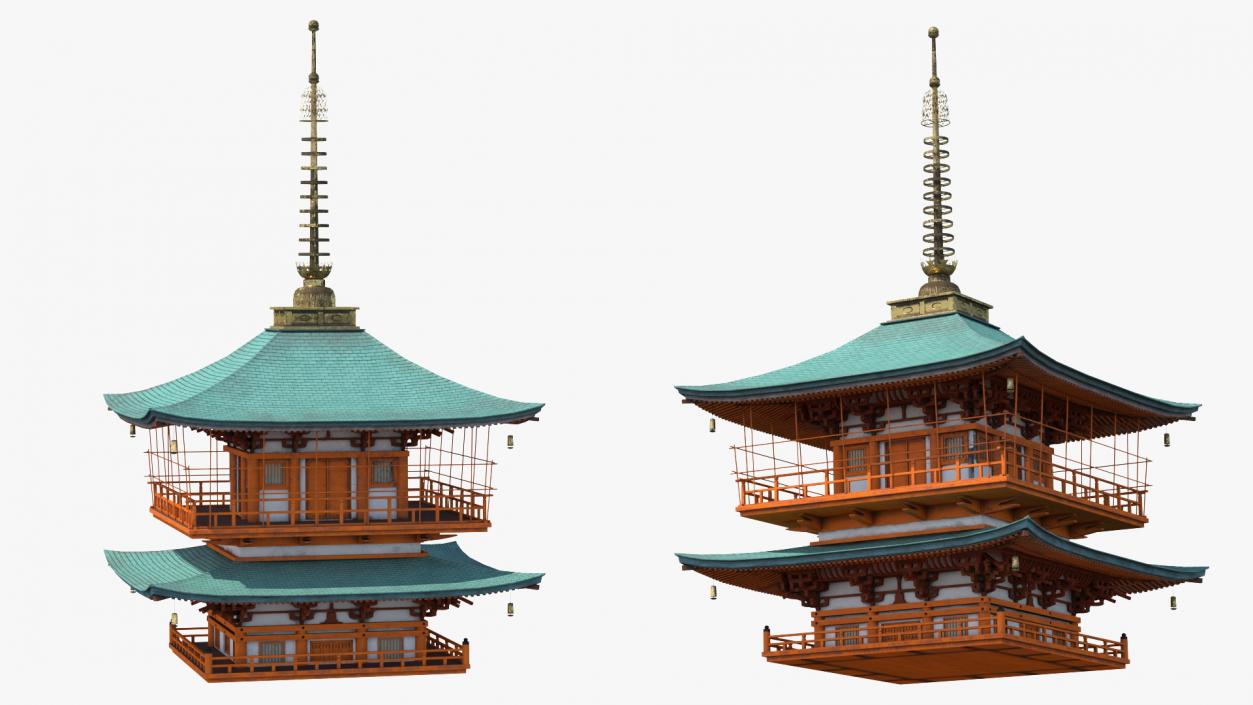 3D model Japanese Pagoda Roof