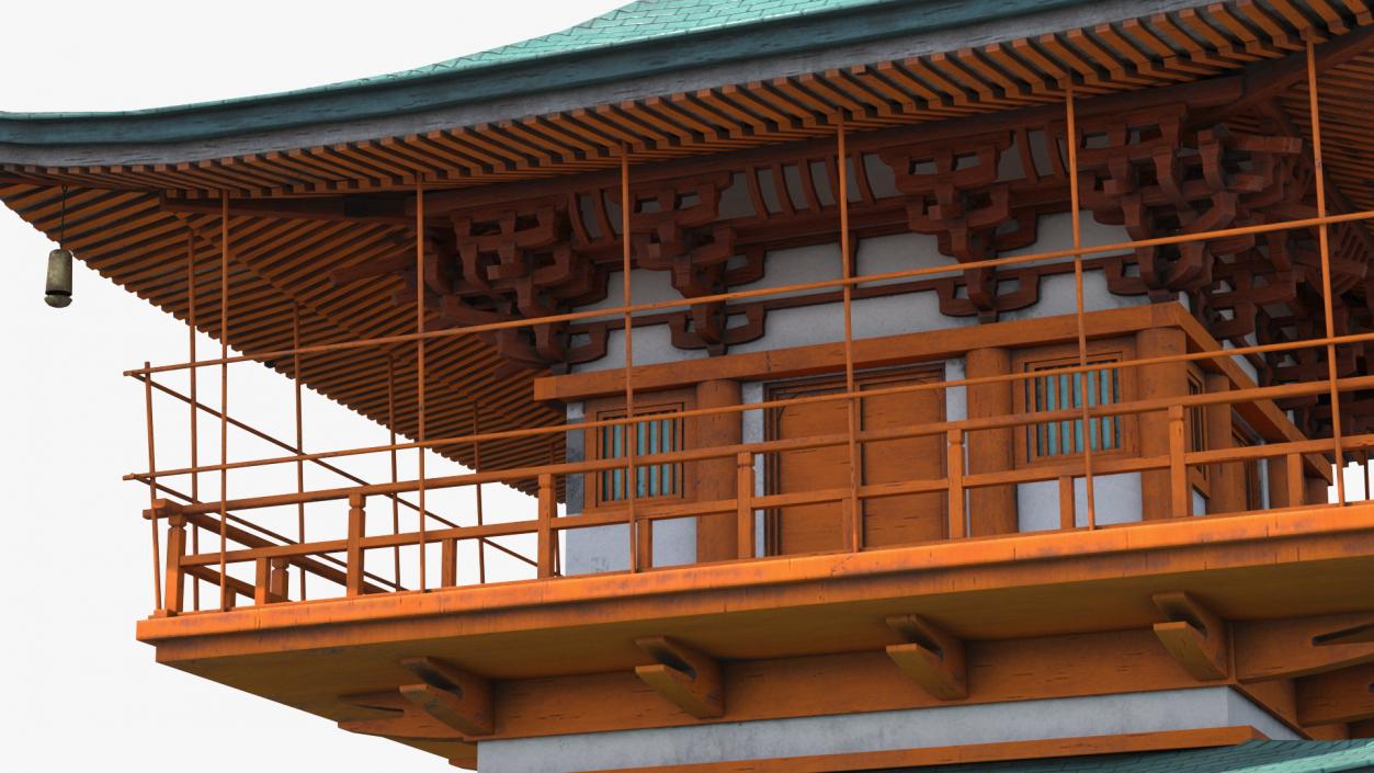 3D model Japanese Pagoda Roof