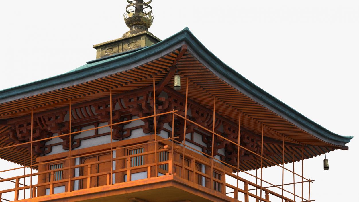 3D model Japanese Pagoda Roof