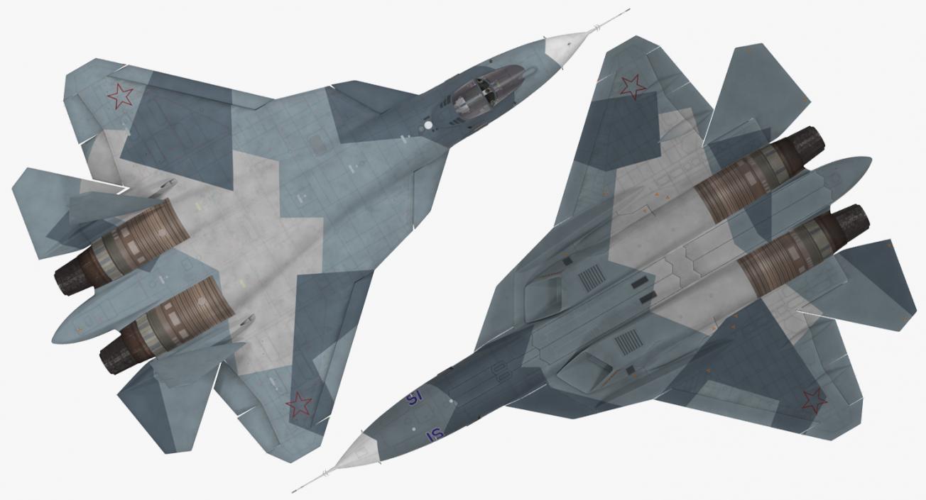 3D Sukhoi T-50 PAK FA model