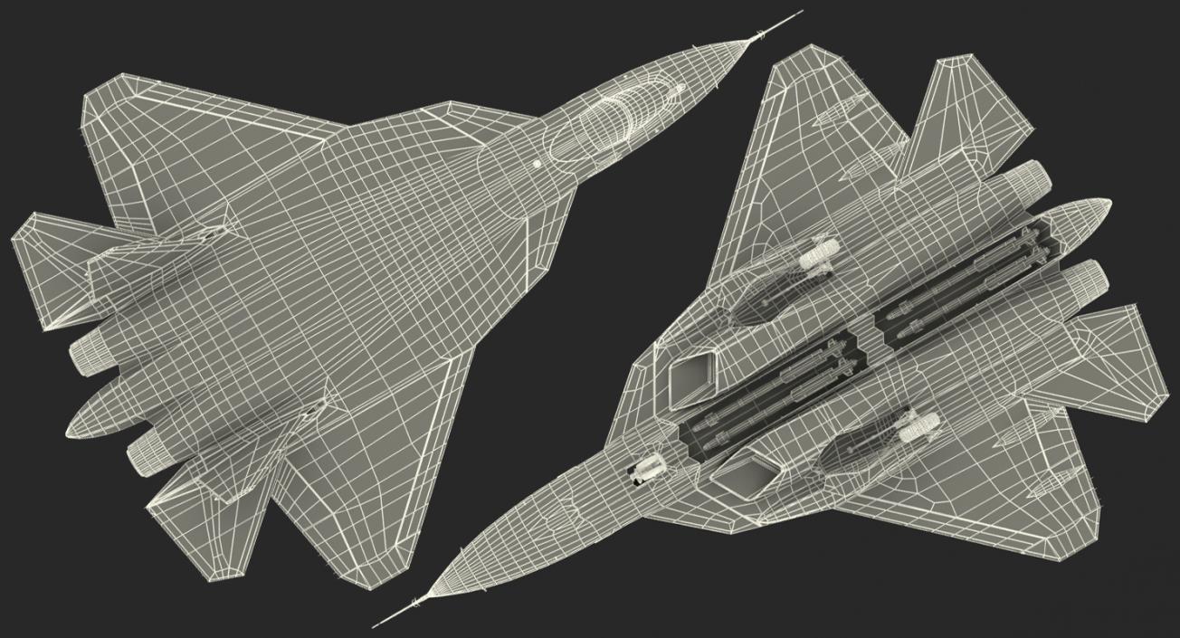 3D Sukhoi T-50 PAK FA model