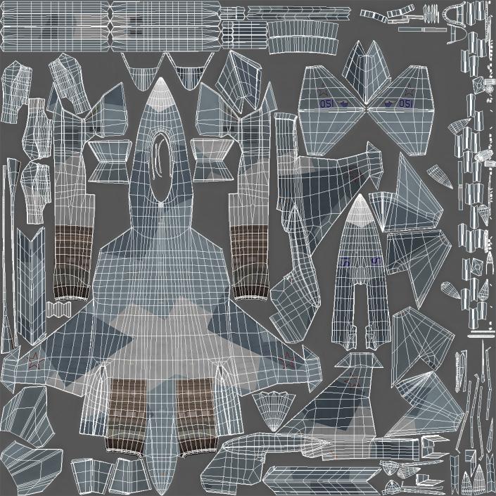 3D Sukhoi T-50 PAK FA model