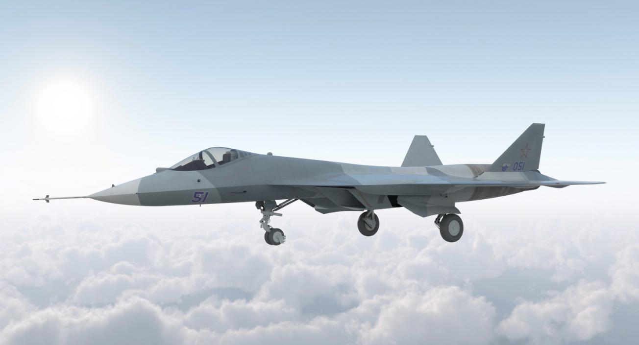 3D Sukhoi T-50 PAK FA model