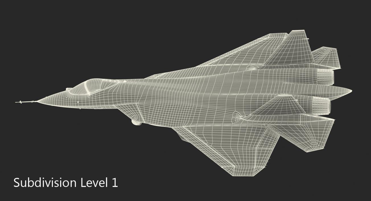 3D Sukhoi T-50 PAK FA model