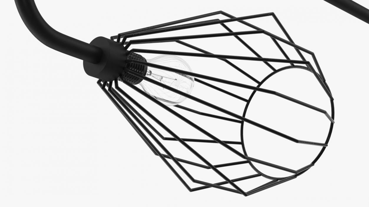 3D Geometric Floor Lamp Black