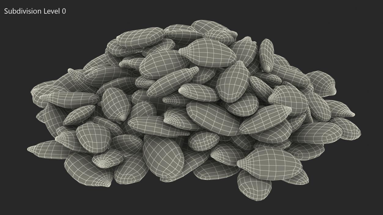 3D model Peeled Pumpkin Seeds