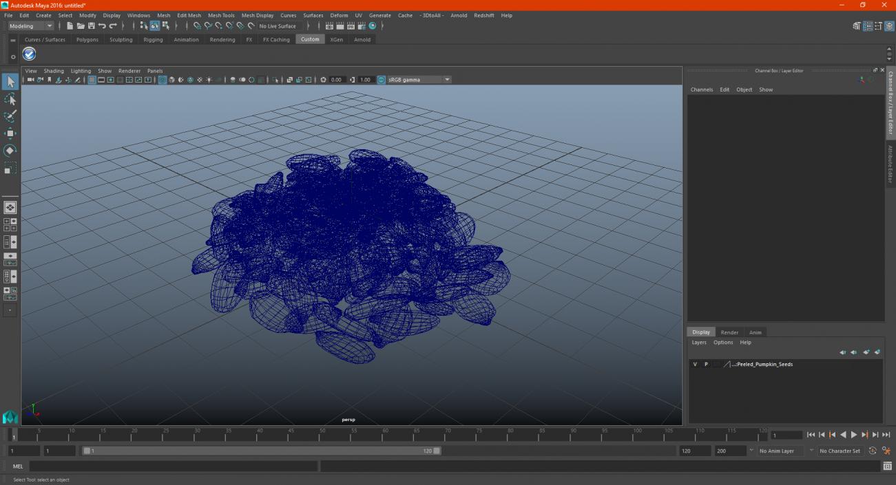 3D model Peeled Pumpkin Seeds