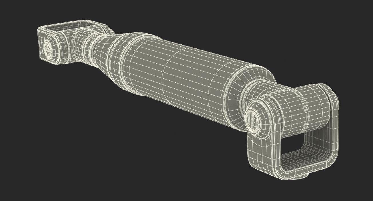 Anodized Hydraulic Cylinder 7 3D model