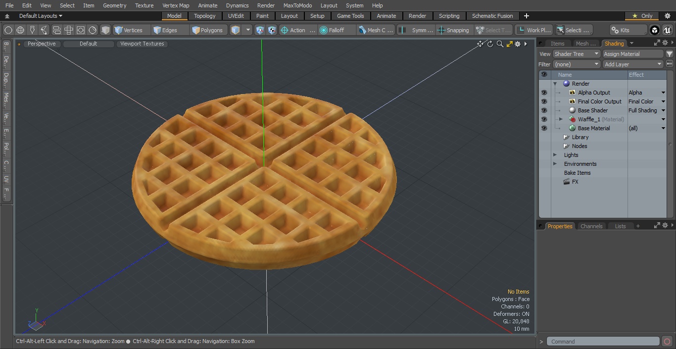 Round Waffle 3D