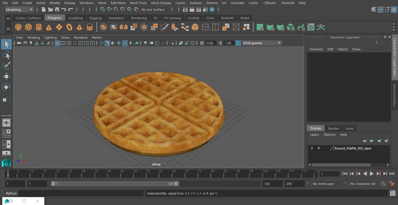 Round Waffle 3D