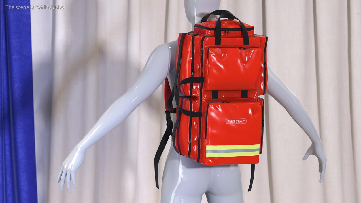 3D model Rescue Rucksack on a Mannequin