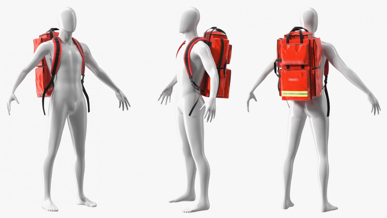 3D model Rescue Rucksack on a Mannequin