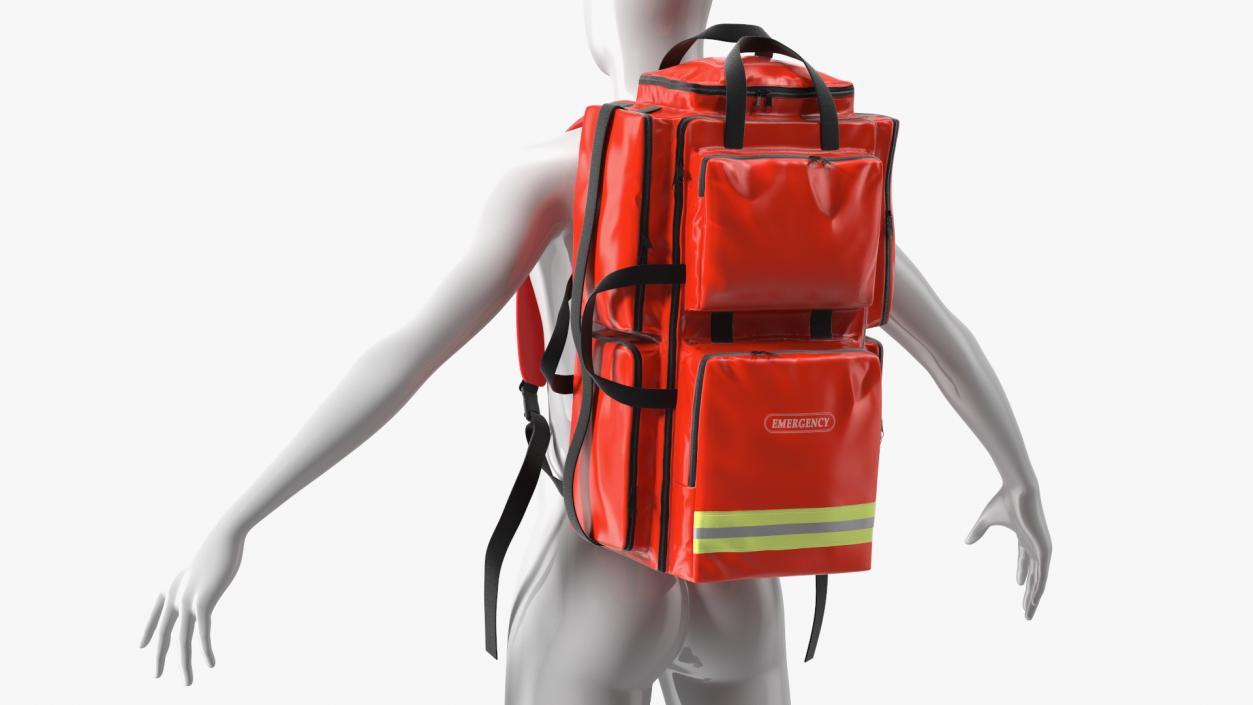 3D model Rescue Rucksack on a Mannequin