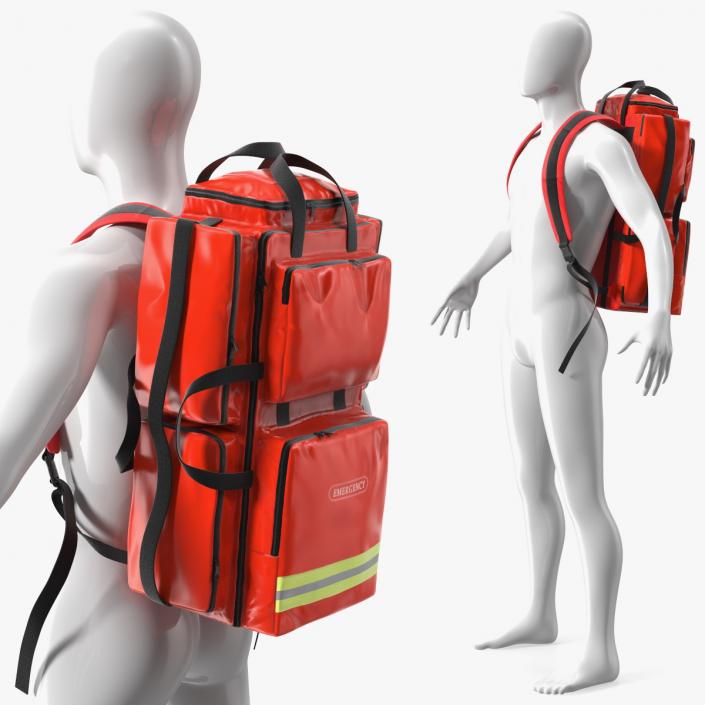 3D model Rescue Rucksack on a Mannequin