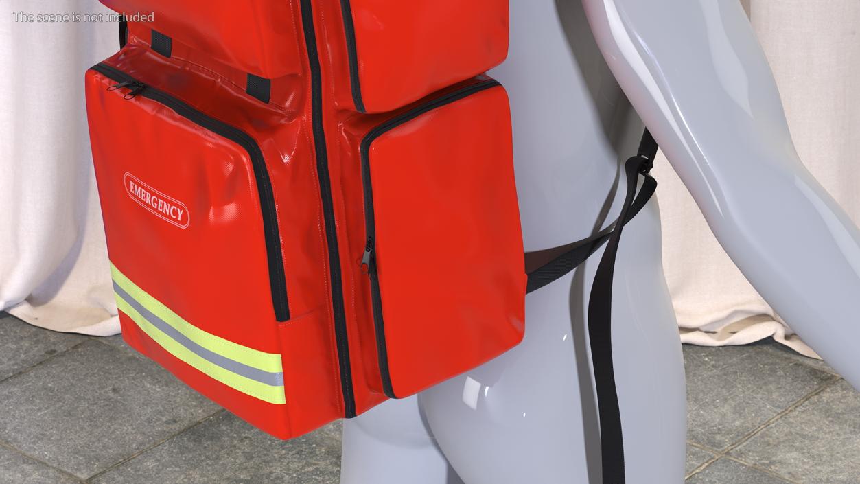 3D model Rescue Rucksack on a Mannequin